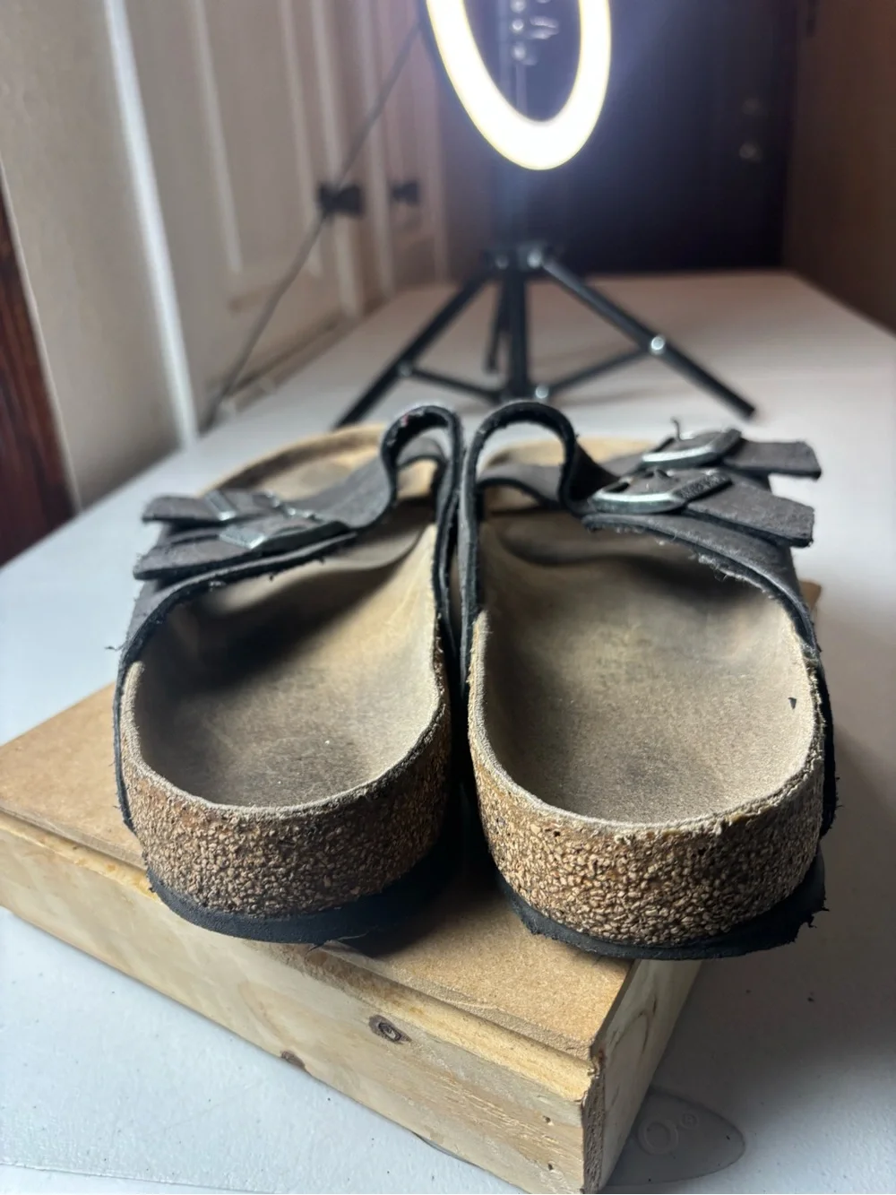 Birkenstock Arizona Black Suede Leather Sandals #arizona Sz 45 / US 12